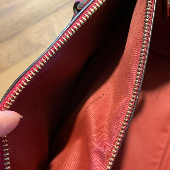 Coach Cherry Red Leather Tote - Picture 7 of 11
